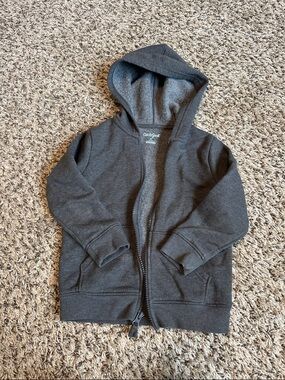 Carter's Charcoal Gray Zip Hoodie with Hood